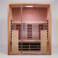 Infrared Sauna Cabin Built for Daily Wellness, Canadian Hemlock Wood, Red Light Therapy, Ergonomic Design